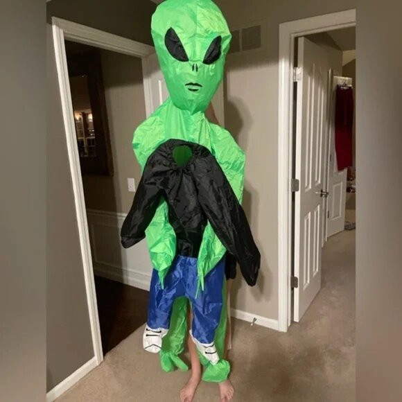 Spirit Alien Abduction Kids Costume - Neon Green and Navy - Picture 8 of 15